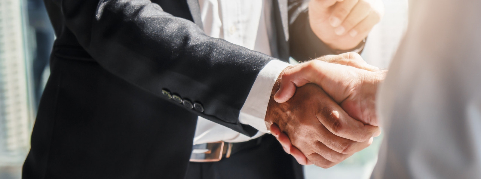 Two men shaking hands